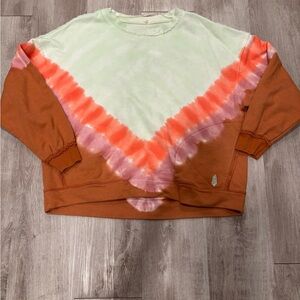 Free people tie-dye oversized sweatshirt
